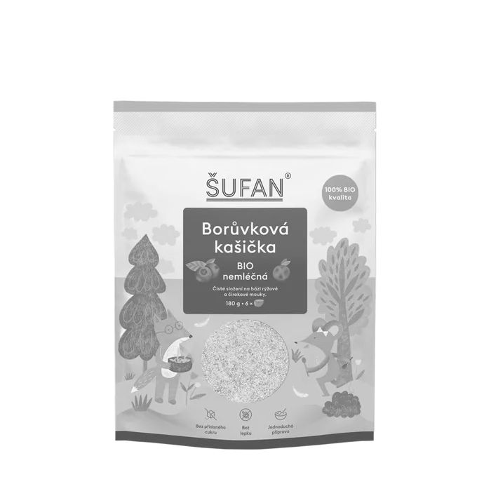 Šufan Borůvková kašička nemléčná BIO 180 g